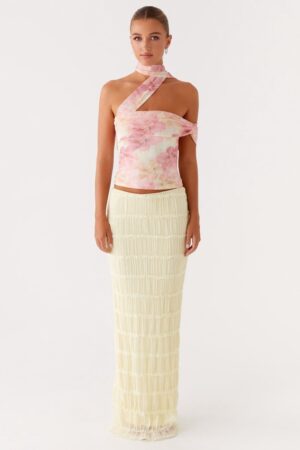 CRISTAL SCARF TOP FLORAL PRINT